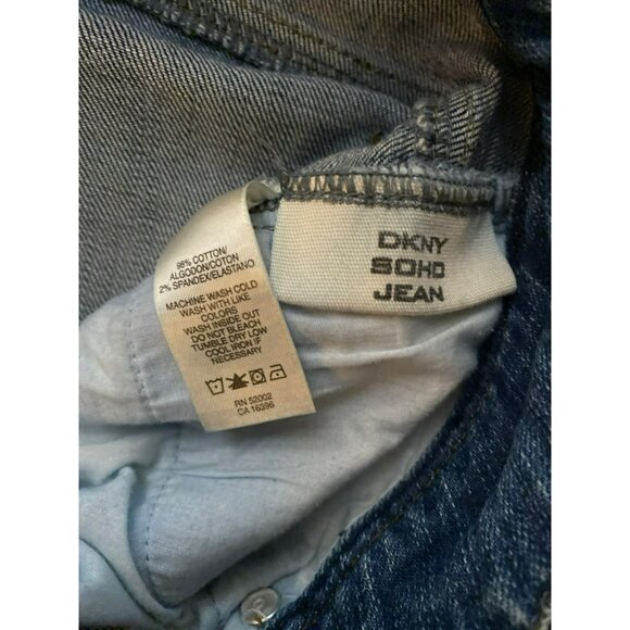 DKNY Jeans Size 6 Blue Denim Soho Jean Bootcut Cotton/Spandex - Picture 4 of 8